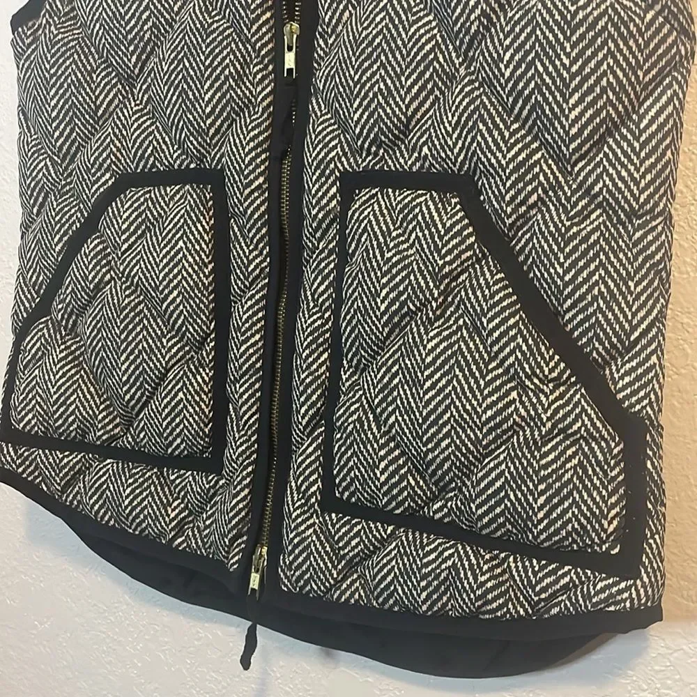 J. Crew herringbone print vest